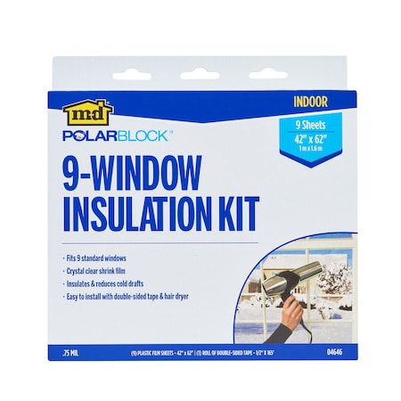 M-D Building Products M-D Building Products Clear 9-Window Indoor Insulation Kit 62 in. W X 42 in. L 04646